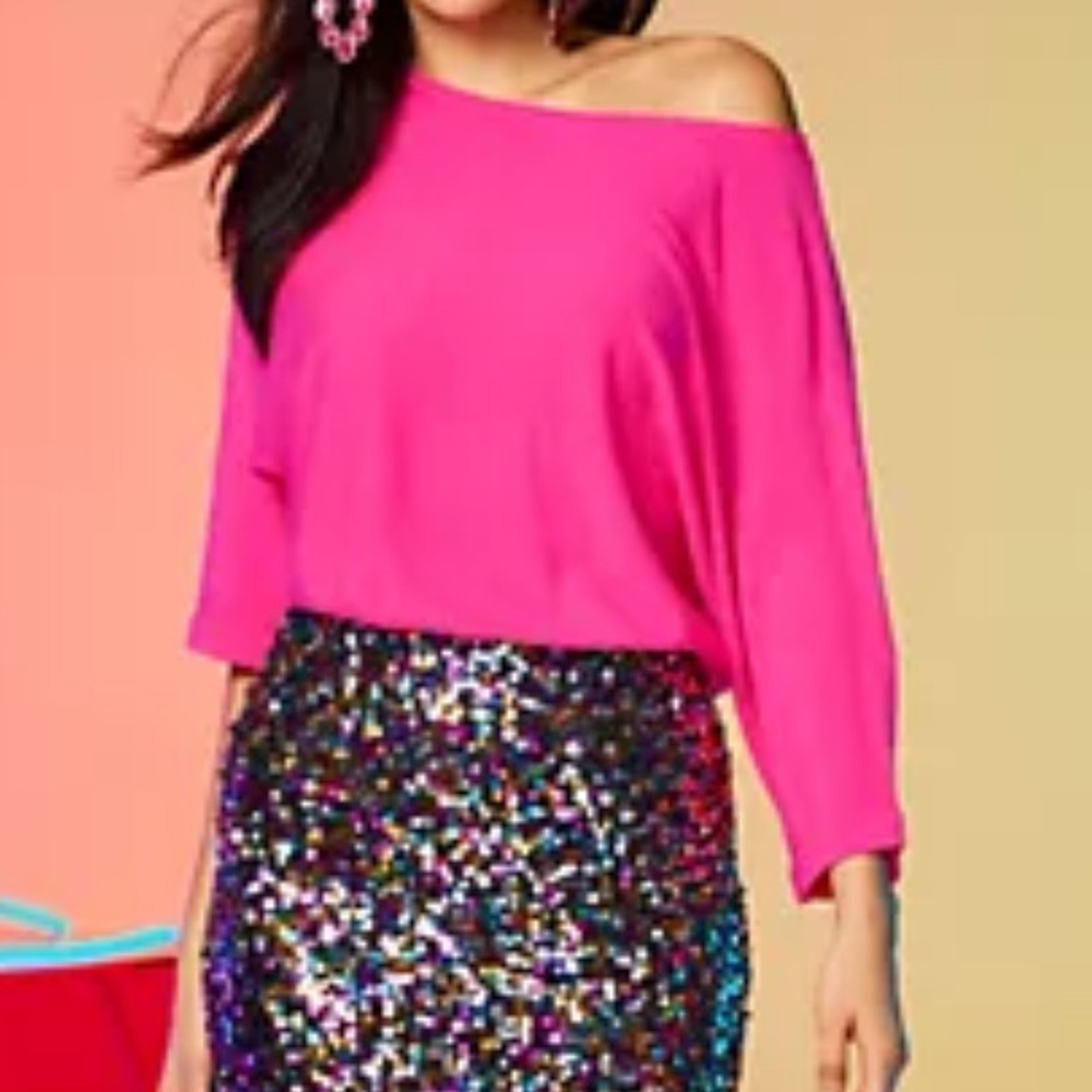 Haute Pink Easy Dolman Sweater